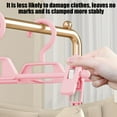 thumbnail image 5 of PONPRNGY 5 Pack Pants Skirt Hangers with Clips, Plastic Trousers Hanger for Jeans Non Slip Women Shorts Hangers Saving Space Clothing Hanger for Adult, Men, Children, Kid, Baby, 5 of 6