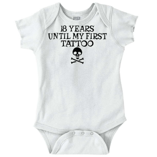 Brisco Brands Eighteen Years First Tattoo Rebel Unisex Baby Bodysuits - Brisco Brands Eighteen Years First Tattoo Rebel Unisex Baby Bodysuits -
