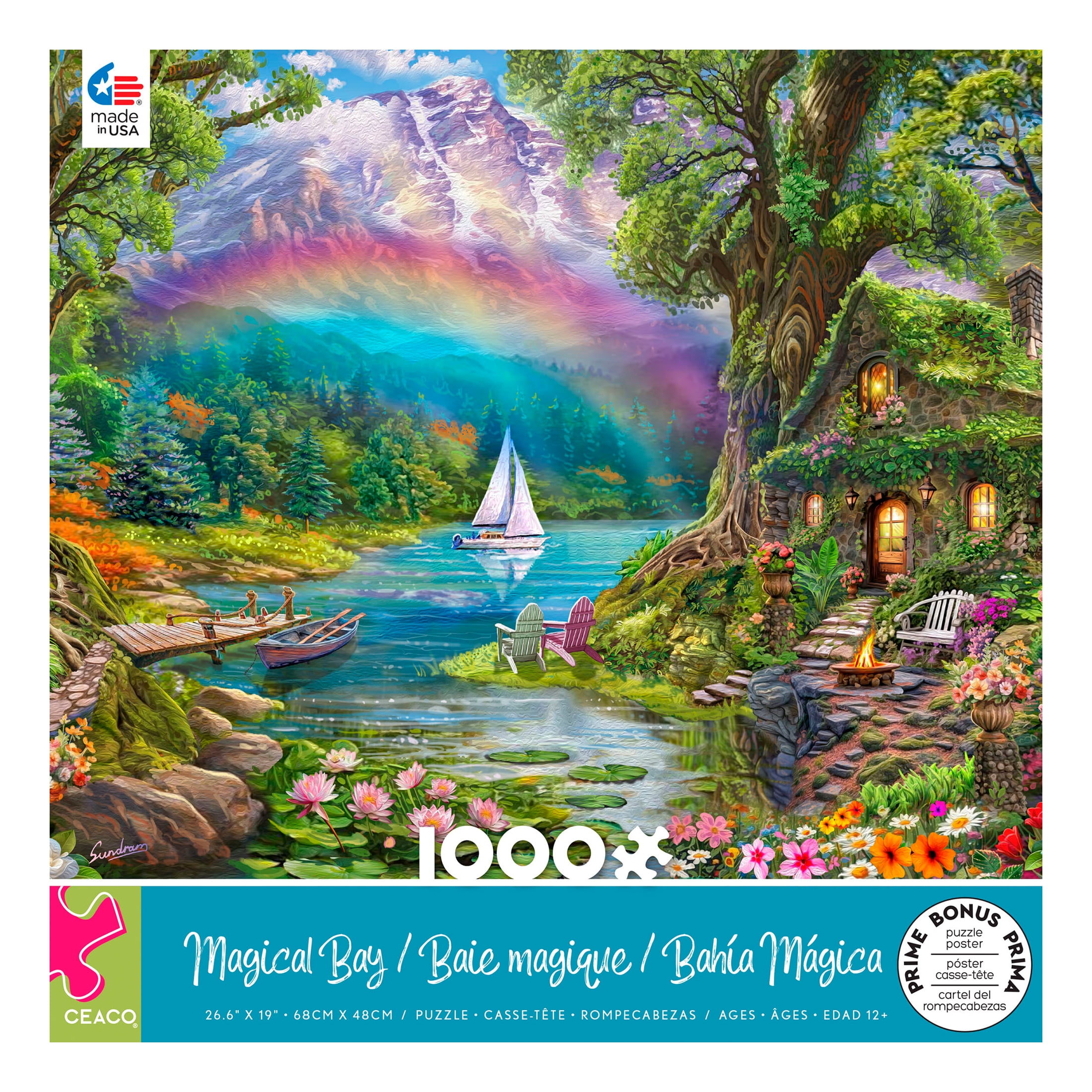 Ceaco 1000 Piece Lakeside Splendor Interlocking Jigsaw Puzzle