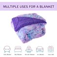 thumbnail image 5 of Homore Soft Fuzzy Faux Fur Throw Blanket, Decorative Shaggy Blanket for Couch Sofa Bed, 50" x 60" , Rainbow Purple, 5 of 10