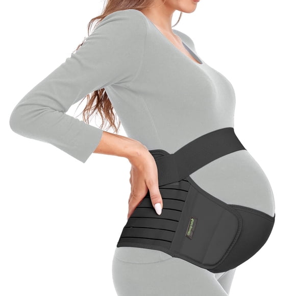 Faja de maternidad ChongErfei 3 en 1 de soporte para el embarazo, negra, talla L