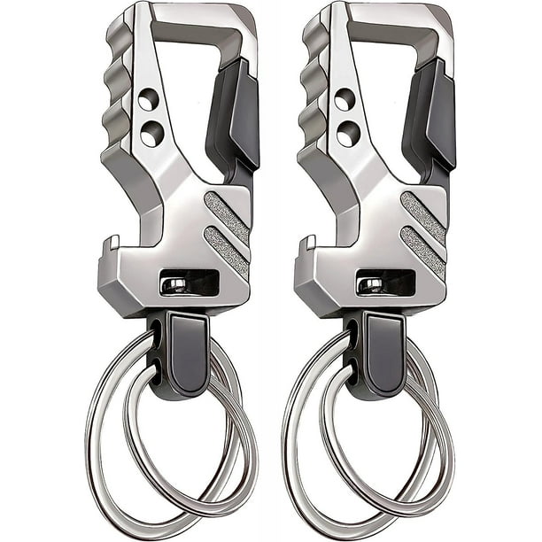 2 uds Llaveros Llaveros Edc Llavero abridor De botellas Llaves De Coche Llavero Mosquetón Táctico Con Clip Llaveros De Hombre Para Hombres Y Mujeres - Servicio Pesado,