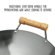 Joyce Chen Classic Series 14-Inch Round Bottom Carbon Steel Wok with Birch Handles