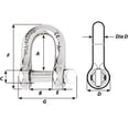 thumbnail image 2 of Cautive Pin D Shackle Wichard Captive Pin D Shackle 10 mm, 2 of 2