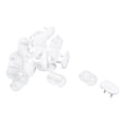 thumbnail image 1 of 20 Piezas de Cubierta de Enchufe de Seguridad de Plástico Blanco de 2 Terminales, 1 of 1