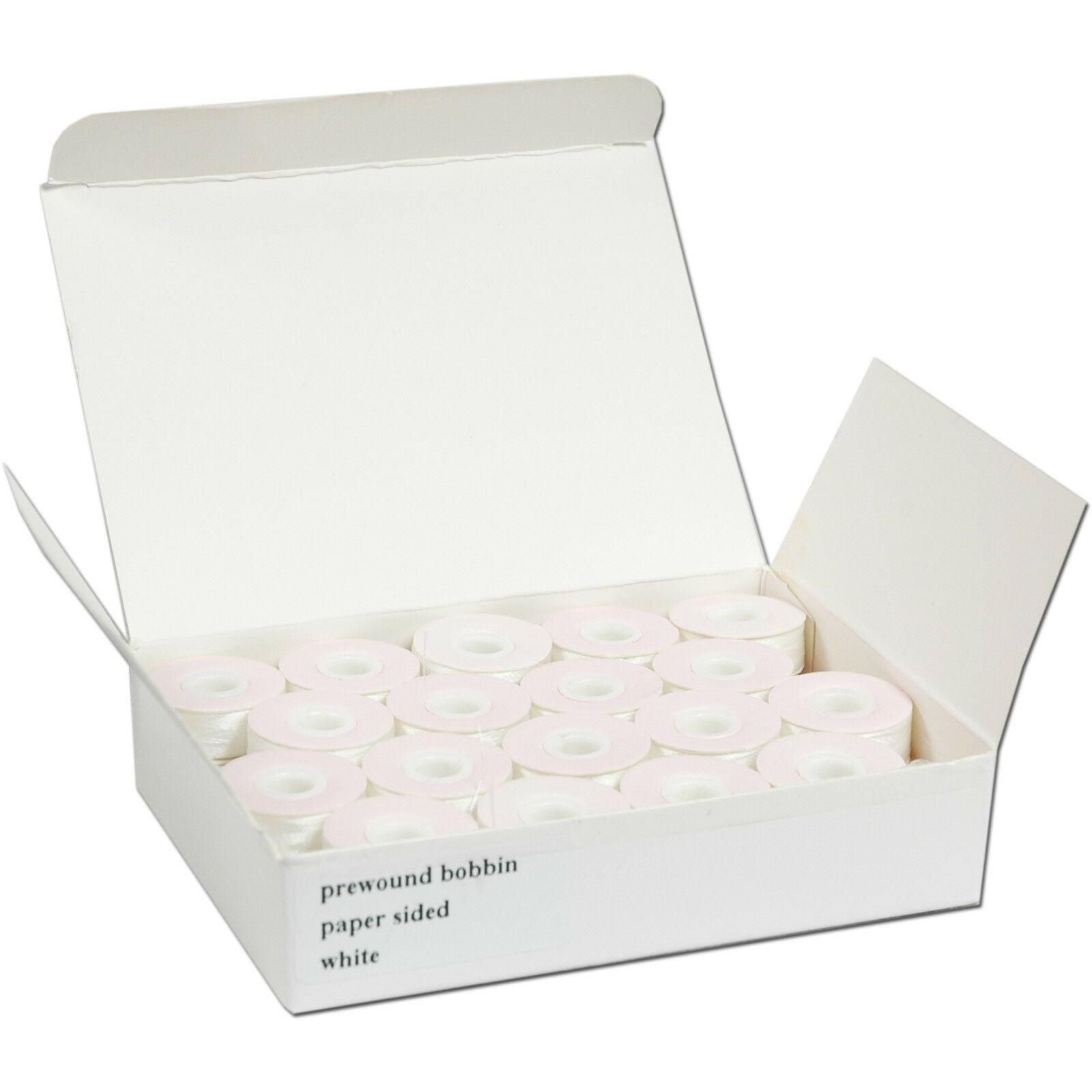 Threadart Prewound Embroidery Bobbins - 144 Count Per Box - White Cardboard  Sided - L Style - 6 Options Available 