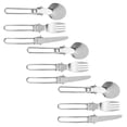 thumbnail image 4 of Cubiertos Plegables Portátiles, Juego De Cubiertos De Viaje, Cuchara, Tenedor, Juego De Cuchillos, Cubiertos De Acero Inoxidable, Utensilios De Camping Con Bolsa Para Acampar ANGGREK Otros, 4 of 8
