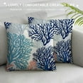 thumbnail image 3 of JEUXUS  Beach Throw Pillow Covers,Coastal Coral Branch Ocean Themed Pillowcase Luxury Decorative Cushion Cover for Couch Bed Sofa Farmhouse Decoration, 3 of 5
