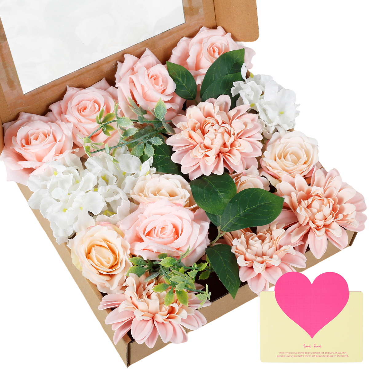 Artificial Flowers Box Silk Cloth Faux Flower Combo Reusable Eternal