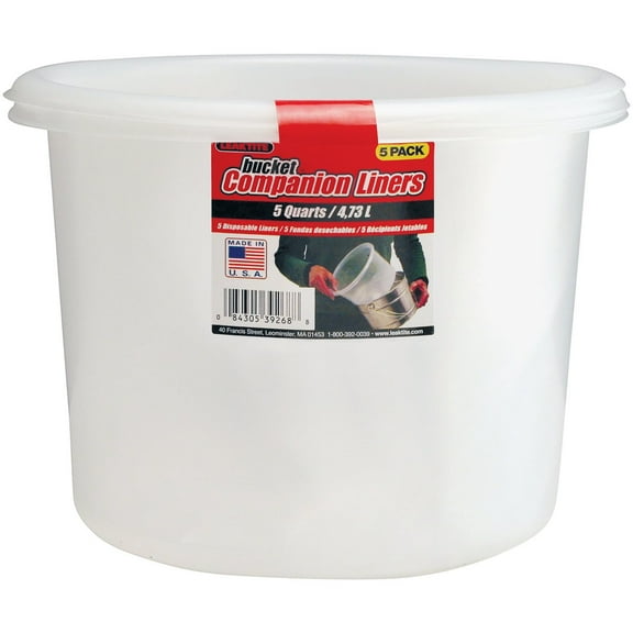 Leaktite 5 Qt. Polyethylene Bucket Companion Liner (5-Pack) 1044575