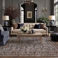 thumbnail image 6 of BERTHMEER 5'x7' Area Rugs for Living Room Vintage Blue and Brown Rugs for Bedroom Traditional Kitchen Non Slip Washable Carpets Oriental Distressed Home Office Dorm Dining Room Distressed Throw Rugs, 6 of 7