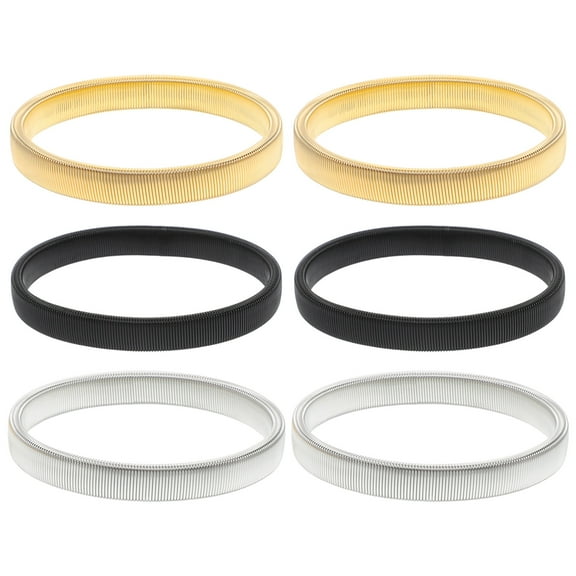 Milisten 6Pcs Metal Sleeve Holders Adjustable Elastic Shirt Bands Anti Slip for Clothes Multi Color