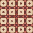 thumbnail image 1 of Ahgly Company Indoor Square Patterned Pastel Orange Area Rugs, 6' Square, 1 of 6