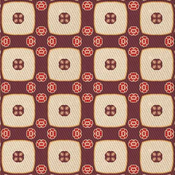 Ahgly Company Indoor Square Patterned Pastel Orange Area Rugs, 6' Square