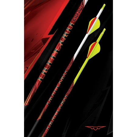 Black Eagle .005 350 Outlaw Fletched White Arrows (6 Pack)