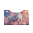 thumbnail image 4 of Lsque Colorful Cloud White Horse Printed Long Tissue Box Cover Holder, Facial Paper Organizer Dispenser,Triangle with Bottom Belt, PVC Leather Decorative Organizer, 4 of 9