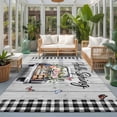 thumbnail image 2 of Large Area Rugs 6'x9', Spring Flowers Carpet Runner Indoor Outdoor Rugs Home Decor Aesthetic, Farmhouse Truck Black Plaid Wood Grain Non Slip Mats Washable Accent Rug for Living Room Bedroom, 2 of 8