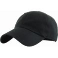 thumbnail image 1 of Gorro de papá KBETHOS Classic de algodón ajustable negro, 1 of 6