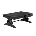 thumbnail image 4 of Traditional 3pc Coffee Table Set in Rustic Dark Gray Wood with Drawer Storage, 4 of 4