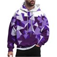 thumbnail image 2 of Yanghang Hoodies Men Casual Fashion Hooded Sweatshirts Round Neck Print Pullover Long Sleeve Tops Sweatshirt, 2 of 6