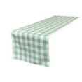 LA Linen Polyester Gingham Checkered 14 by 108-Inch Table Runner, Royal ...