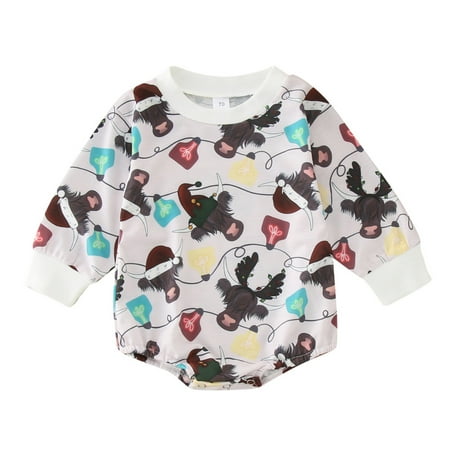 

KmaiSchai 8 Month Old Gifts Toddler Kids Baby Girl Boy Clothes Sweatshirt Pullover Cow Printed Long Sleeve Romper Fall Winter Outfits Fall Clothes For Baby Boy 6 Month Rompers Rags To Riches Baby Cl