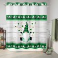 thumbnail image 6 of No Hook Shower Curtain with Built-in Rings - St. Patrick's Day Gnomes Clover Washable Waterproof Fabric Bathroom Curtains for Hotel,Rentals, 66 X 72 Inch Long ,Green Buffalo Check Plaid Clover, 6 of 9