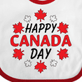 thumbnail image 4 of Inktastic Happy Canada Day- Maple Leaf Circle Boys or Girls Baby Bib, 4 of 4