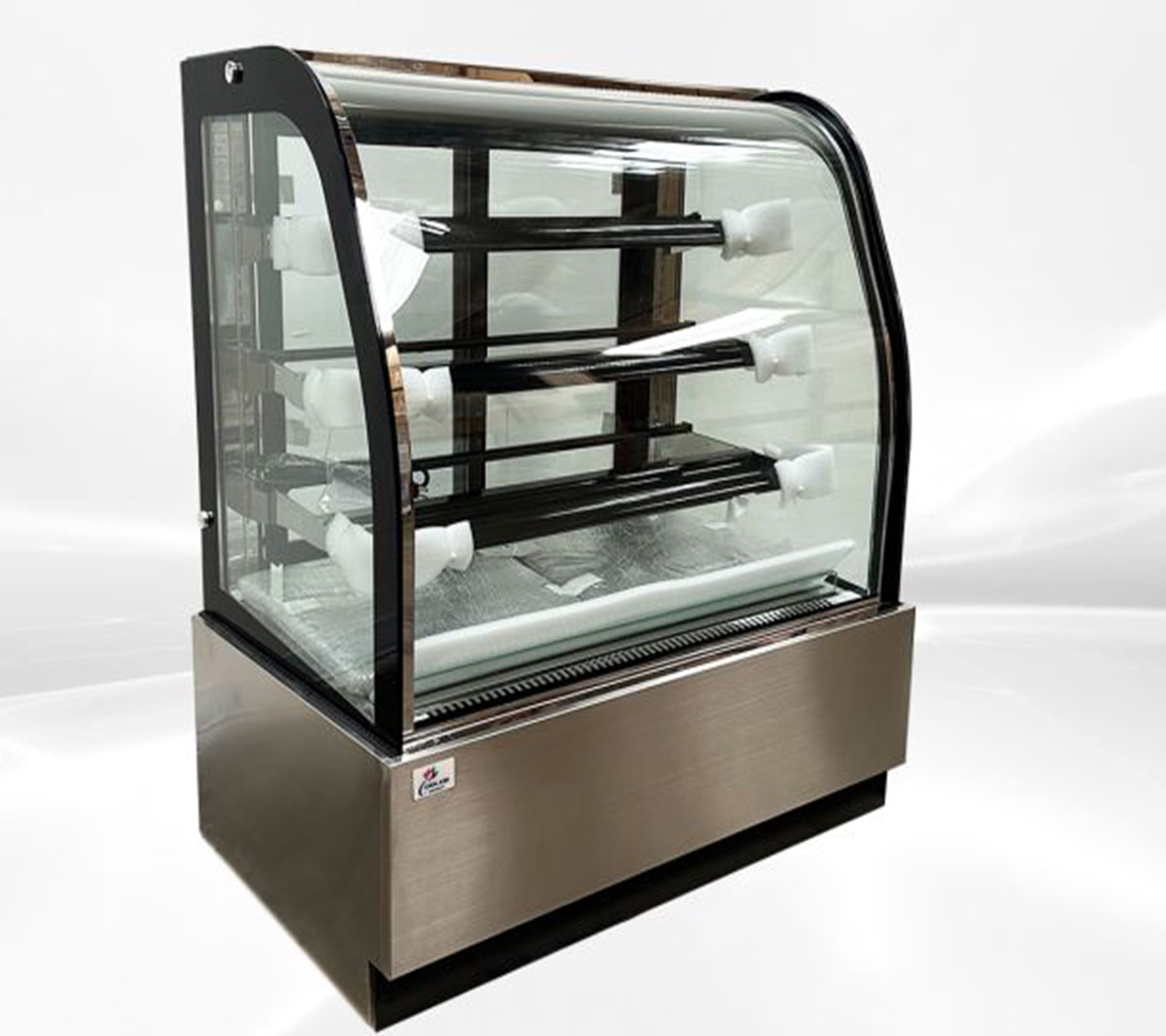 36" Commercial Curved Glass Refrigerated Bakery Display Case, Cake Showcase Refrigerator, ETL Certified