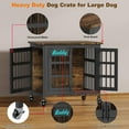 thumbnail image 4 of POAO 27"Dog Crate Furniture with Name Tag,Heavy Duty Dog Kennel Indoor for Small Dogs,Double-Door Sturdy Furniture Style End Table for Anxiety Dog, 4 of 10