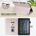 thumbnail image 3 of Allytechgroup Case for Amazon Fire HD 10 Tablet (13th Generation, 2023 Release) with Pencil Holder and Card Pockets, PU Leather Multi-Angle Viewing Kickstand Magnetic Clasp Folio Cover, Rosegold, 3 of 8