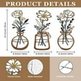 thumbnail image 2 of Metal Wall Art Decor – Wrought Iron Vase Wall Hanging, Decorative Background Wall Sculpture for Bedroom and Living Room, 2 of 8