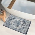 thumbnail image 3 of CAROMIO Washable Area Rug Vintage Distressed Area Rugs Carpet Stain Resistant Non-Slip Accent Rug Traditional Medallion Farmhouse Carpet, 2' x 3' Blue, 3 of 7