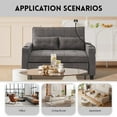 thumbnail image 5 of Llinc Store Loveseat Futon Sofa Bed Convertible Couch 3-in-1 Pull Out Sleeper Chair Beds with USB Ports, Anti-scratch Tech Cloth, Armchair Bed for Living Room, Dark Grey, 5 of 9