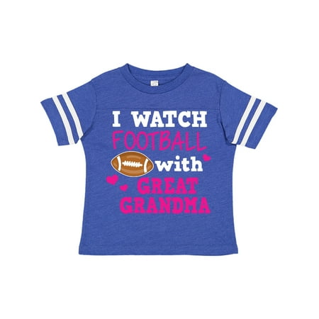 

Inktastic I Watch Football with My Great Grandma Gift Toddler Toddler Girl T-Shirt
