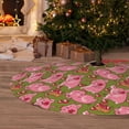 thumbnail image 6 of Lsque Cartoon Pigs Print Christmas Tree Skirt, Tree Skirt with Ties or Velcro, Perfect for Holiday Decorations, Halloween, and New Year-30", 6 of 7