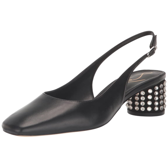 Sam Edelman Terra Pump Black Leather Gem 6 Medium