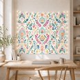 thumbnail image 4 of Ornate Botanical Medallions on Soft Sky-Blue Background, Mystical Boho for Flower Lovers, Traditional Stylized Floral Wall Art, Housewarming Gift Tapestry Wall Hanging for Bedroom and Living Room, 4 of 6