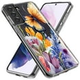 thumbnail image 2 of MUNDAZE Samsung Galaxy S21 Plus Shockproof Clear Hybrid Protective Phone Case Summer Flowers Butterfly Purple Lilac Floral Cover, 2 of 5