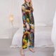 thumbnail image 3 of Balery Sunflower Turtle Conjunto de Pijama con Estampado para Mujer, Conjunto de Dos Piezas con Manga Larga, Ropa de Dormir Suave con Bolsillos, Pijamas Cómodos-Large, 3 of 7