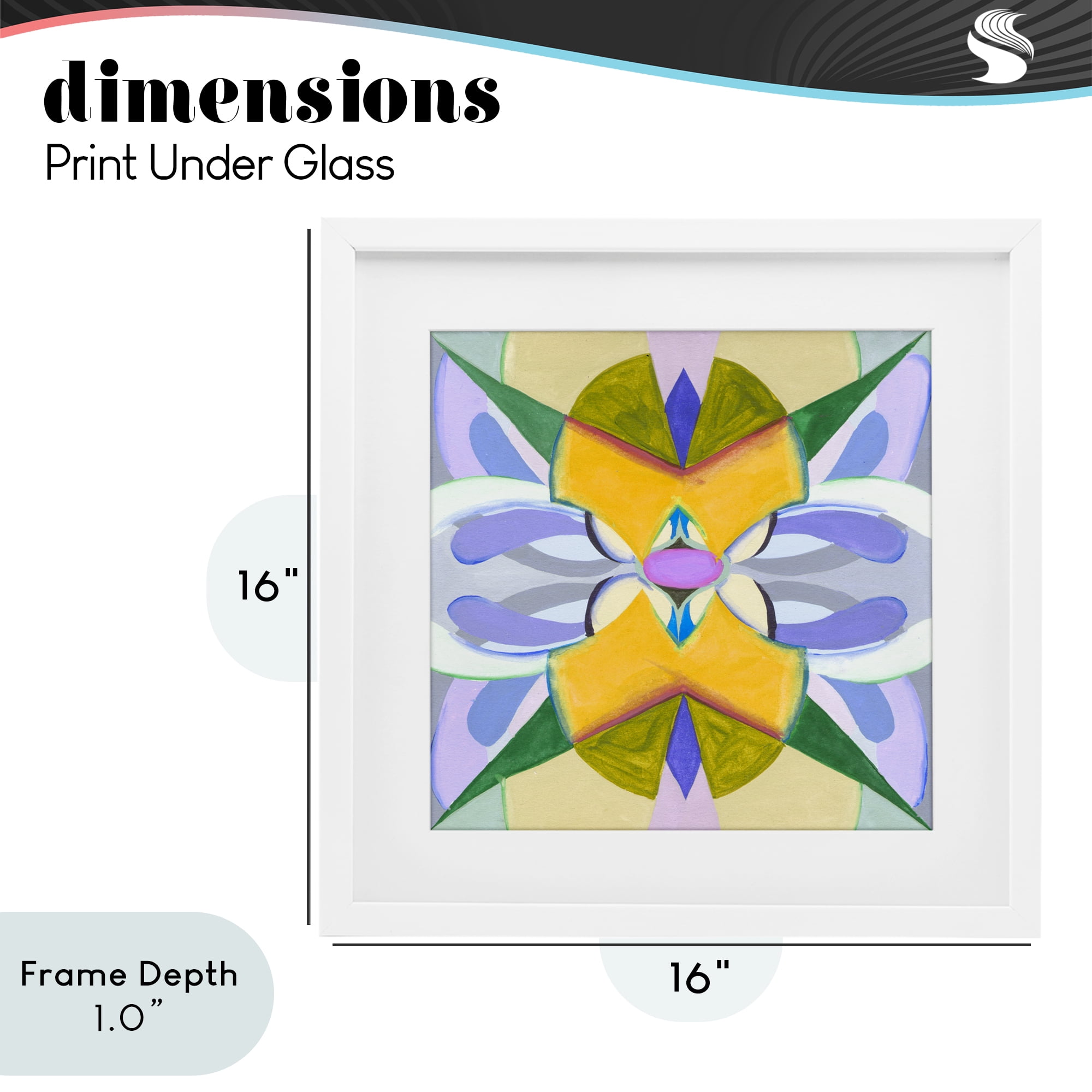 Stupell Industries Revival Kaleidoscope Symmetry White Framed Print Under Glass, design by Melissa Wang