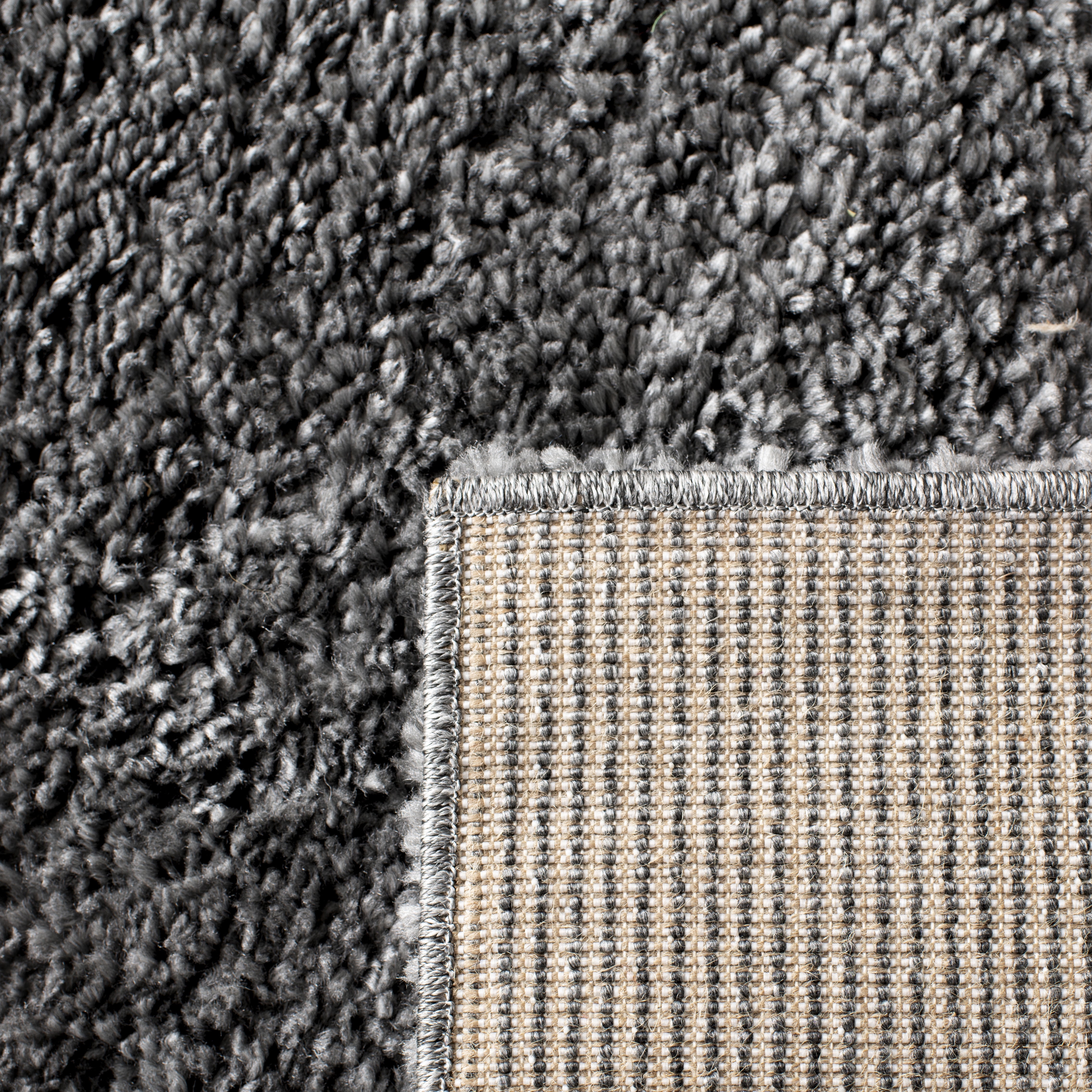 Safavieh August Carlene Solid Plush Shag Runner Rug, Gray, 2'3" x 18'