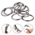 thumbnail image 1 of Mobutofu 10pcs Flat Design Metal Rings Black Nickel Plated DIY Crafts for Key Pendants, 1 of 4