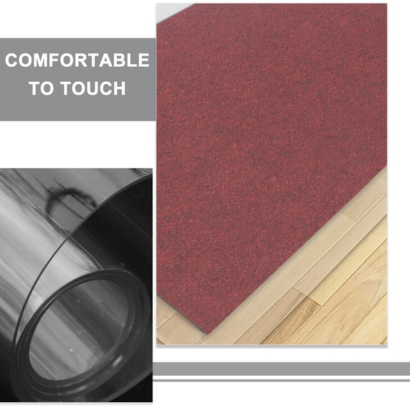 WEUVEB  Non Slip Clear Plastic Floor Cover for Carpets and Hardwood 1Pcs