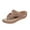 Rose Gold, variant on JeashCHAT Slip On Slide Sandals for Women Women's Lunge Massage Clamping Slippers Outwear Holiday Mules Slope Heel Sandals (Rose Gold)