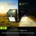 thumbnail image 2 of 1Pcs Solar Lights Outdoor 40 LED Warm White Solar Motion Sensor Lights Waterproof Wireless Solar Security Lights for Garden Fence Yard Patio Pathway Driveway, 2 of 6