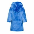 thumbnail image 7 of OGLCCG Boys Girls Fannel Hooded Robes, Warm Long Sleeve Fleece Plush Bath Robe for Kids Solid Color Soft Fuzzy Bathrobe with Belt 9-12 Years, 7 of 7