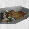 thumbnail image 6 of Christmas Soft Flannel Fleece Throw Blanket, Wooden Setting with Grey Balls Fairy Tale Setting and Pine Tree Twigs Wishes Theme, Cozy Plush for Indoor and Outdoor Use, 50" x 70", Brown, by Ambesonne, 6 of 6