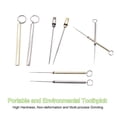thumbnail image 3 of Portable Environmental Toothpick Outdoor Camping Picnic Toothpick T-itanium Alloy Carrying Fruit Sign Metal Toothpick, 3 of 9
