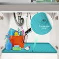 thumbnail image 4 of Under Sink Mat 34x22 Inch | Non-Slip Kitchen & Bathroom Cabinet Liner | Waterproof Drip Tray | Easy to Clean Silicone Shelf Protector | 1-Piece, 4 of 7